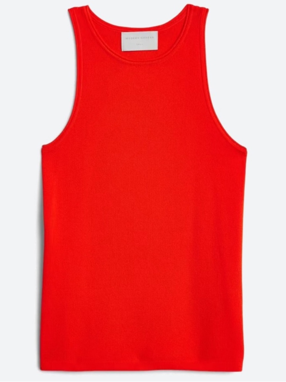 Modern Citizen Red Ribbed Tank Top